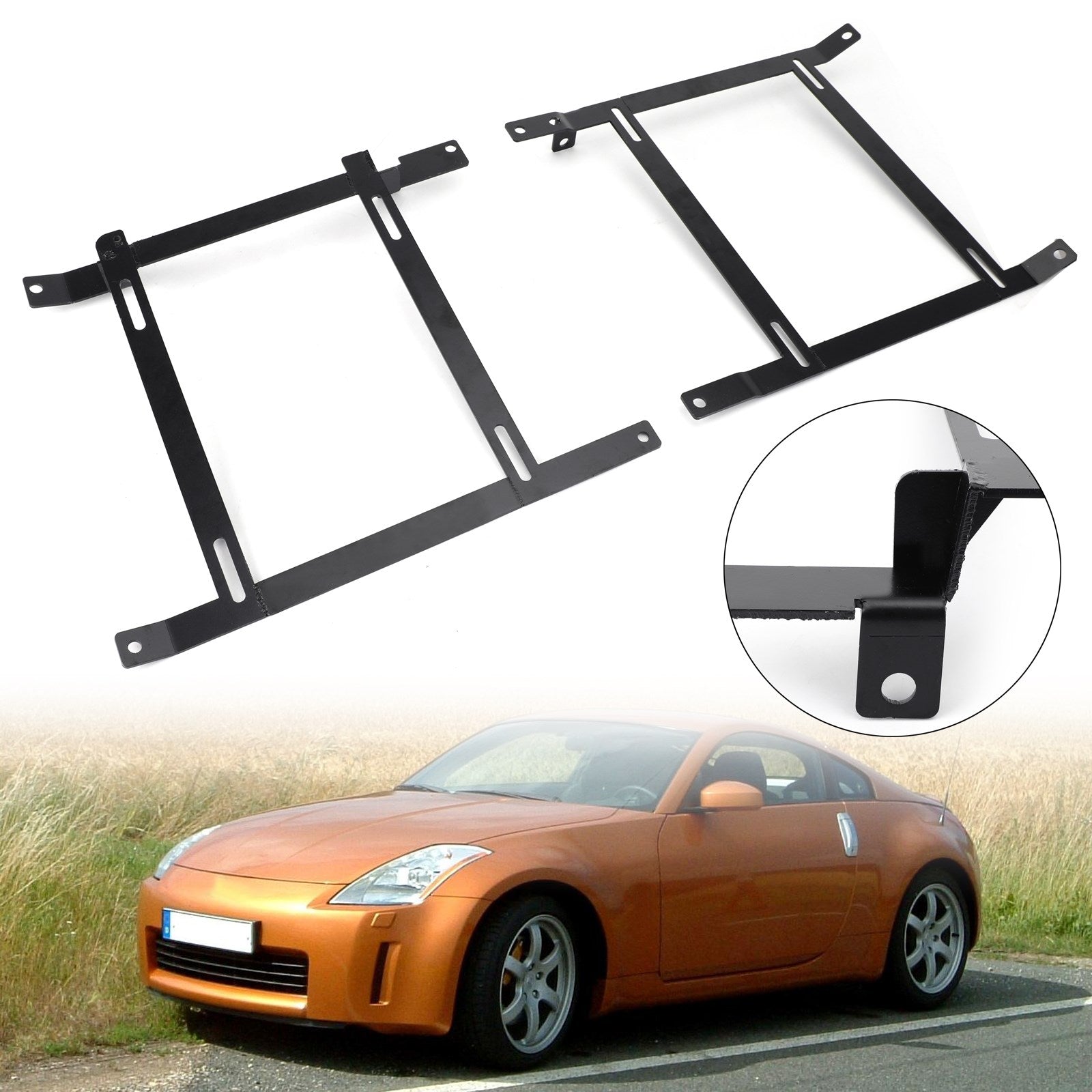 For Nissan 350Z Z33 Fairlady Low Mount Racing/Bucket Seat Tensile Steel Bracket Generic