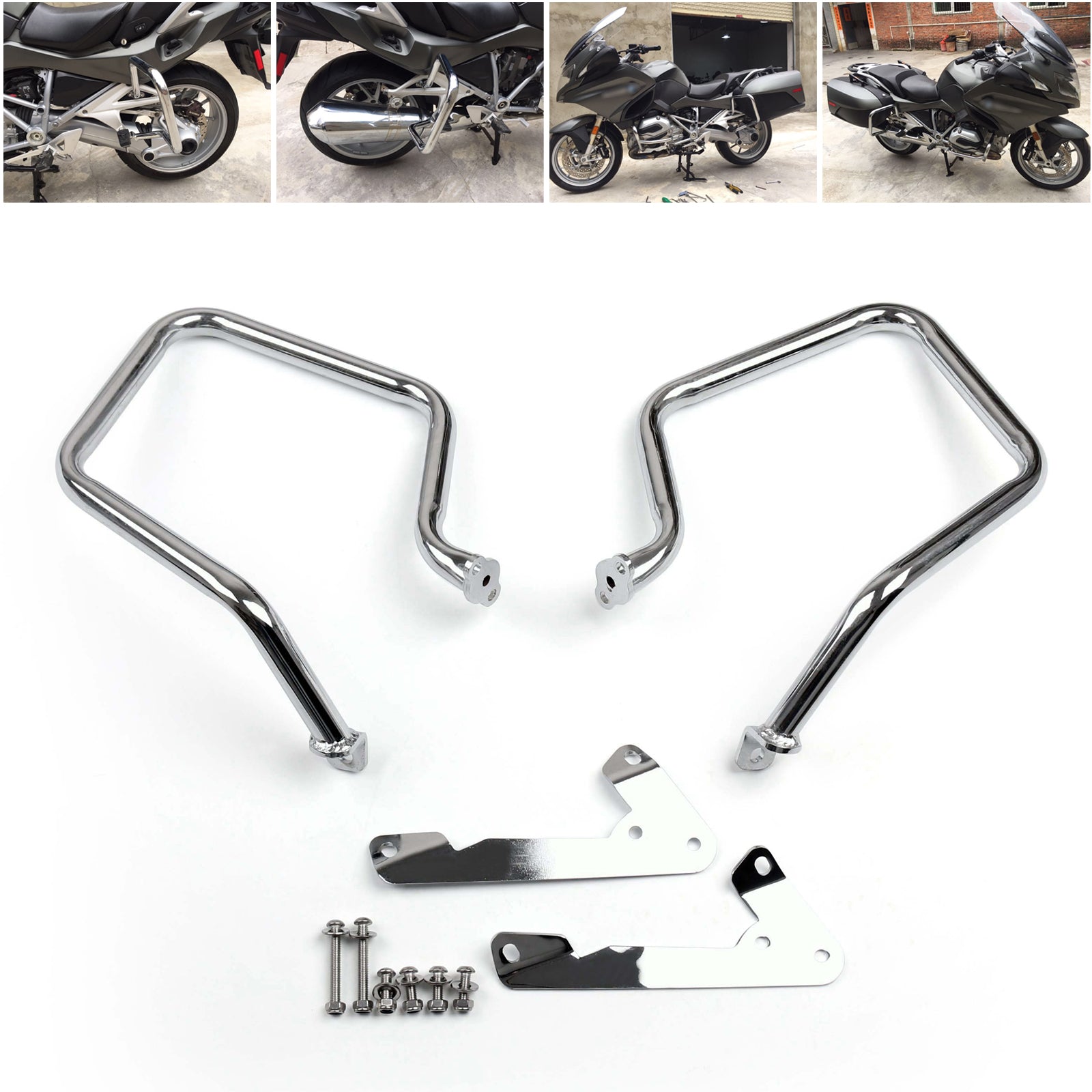 Rear Engine Guard Crash Bars Heed For BMW R 1200 RT R1200RT 2014-2016 Generic
