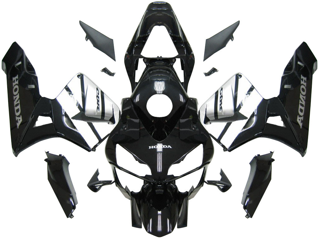 Fairings 2003-2004 Honda CBR 600 RR Black & Silver CBR Racing Generic