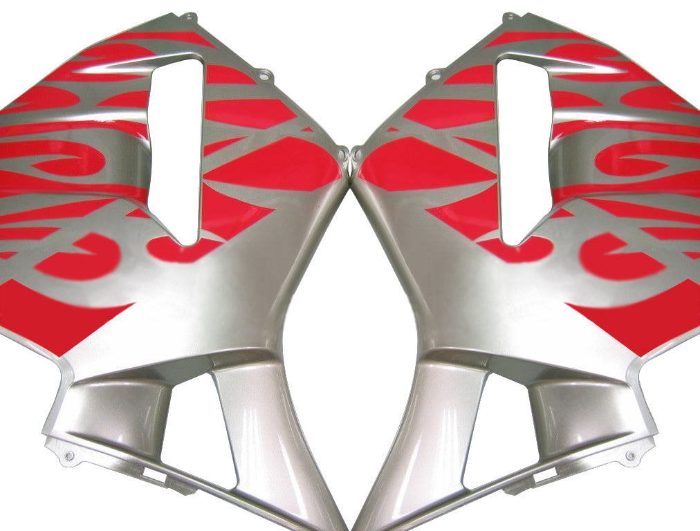 Fairings 2005-2006 Honda CBR 600 RR Silver & Red Tribal Generic
