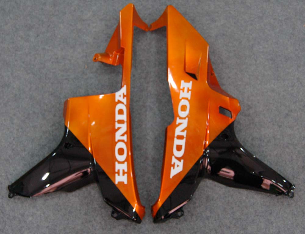Fairings 2007-2008 Honda CBR 600 RR Black & Orange Flame Generic