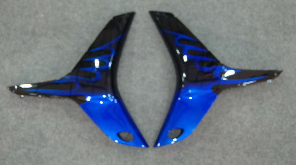 Fairings 2007-2008 Honda CBR 600 RR Black & Blue Flame Generic