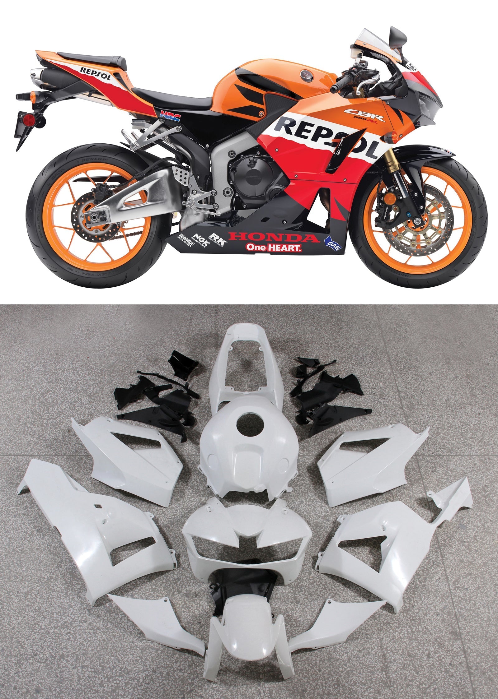 Fairings 2013-2025 Honda CBR600RR Repsol Orange Generic
