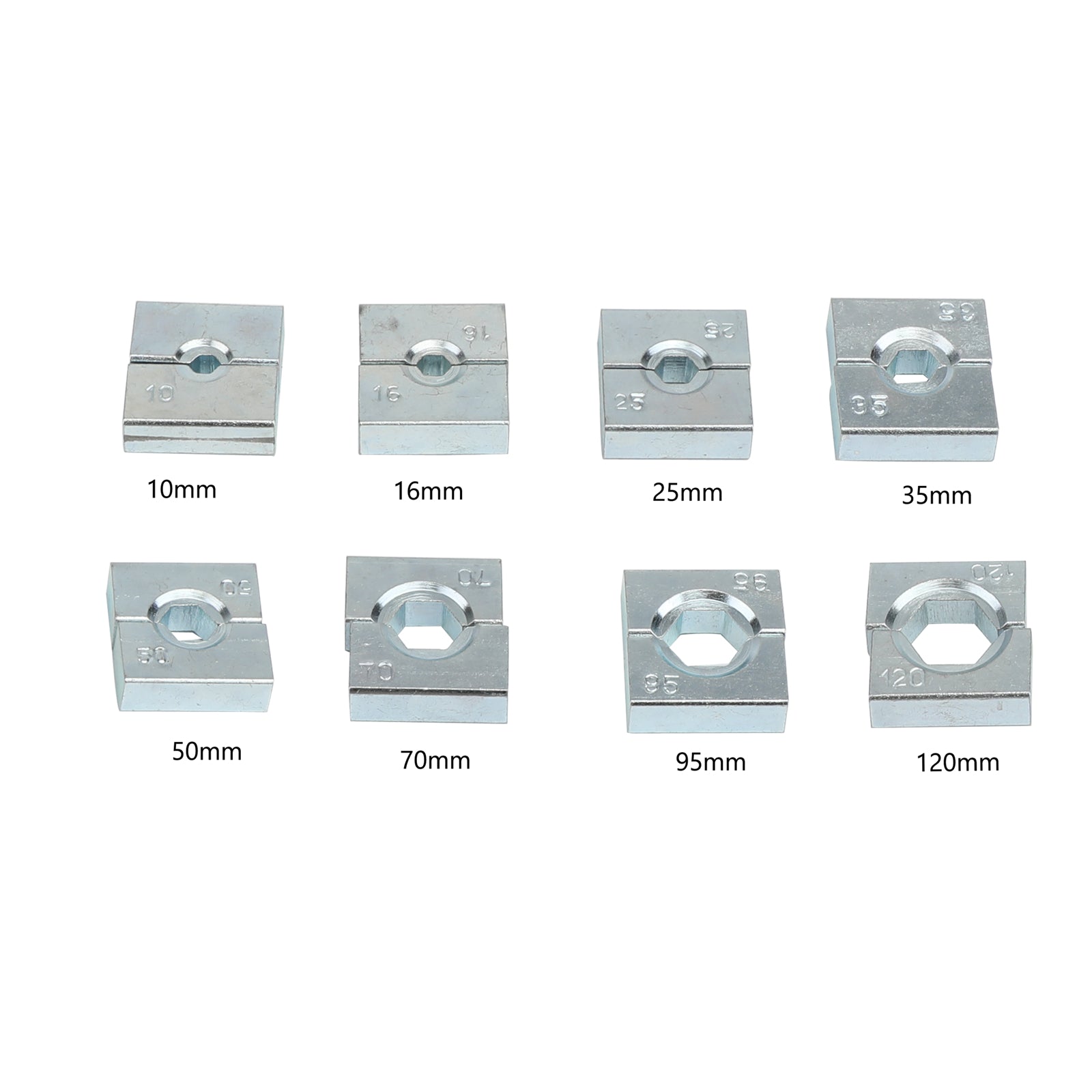 10톤 개량형 유압 와이어 배터리 케이블 러그 단자 크림퍼 및 8개 다이