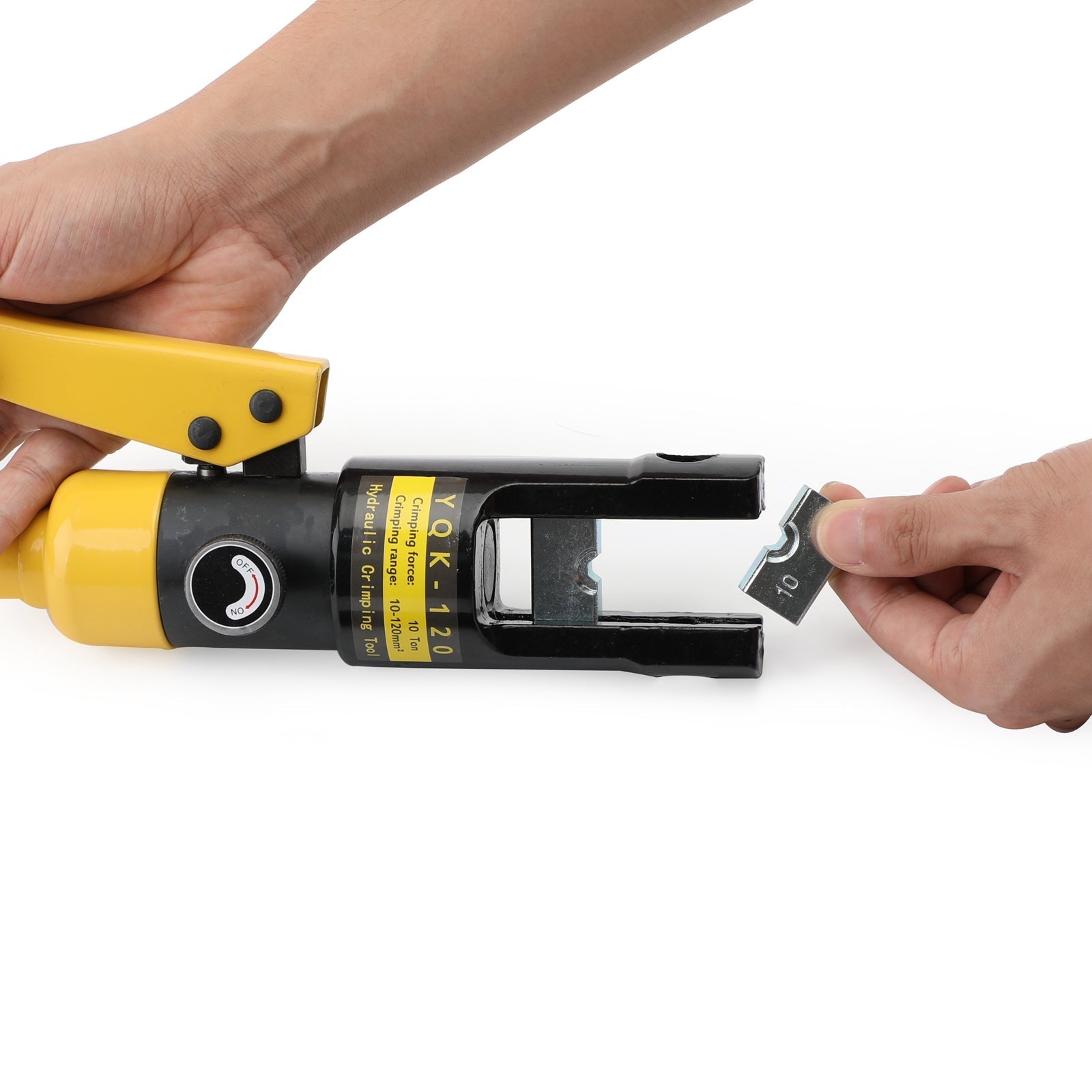 10톤 개량형 유압 와이어 배터리 케이블 러그 단자 크림퍼 및 8개 다이