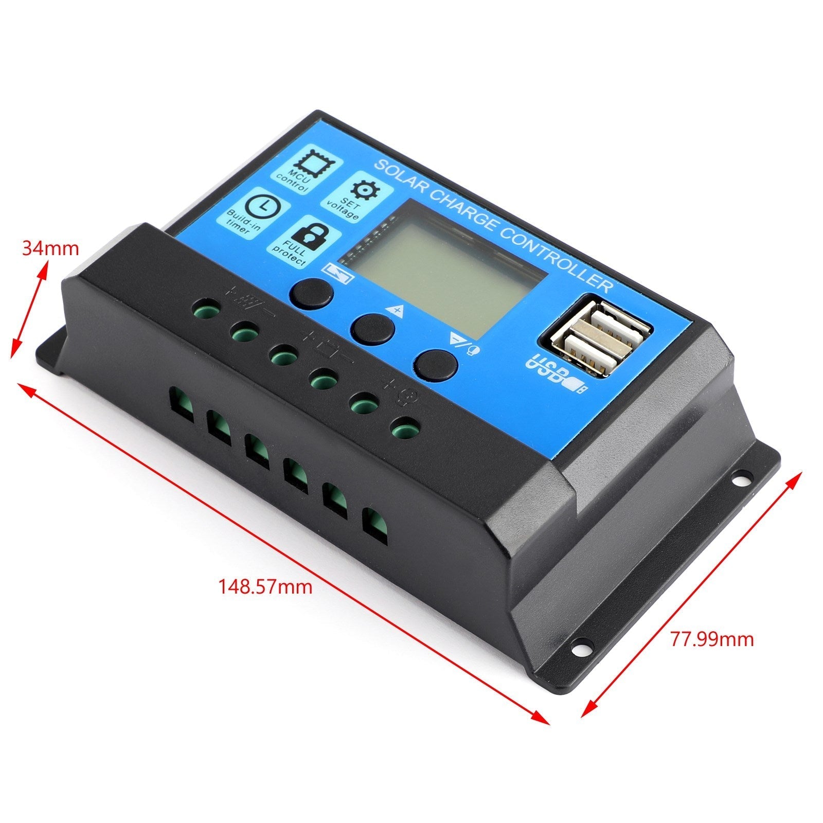 Controller PWM Solar 10-60A 12V24V36V48V60V Auto Focus Tracking Panel Regulator Charge