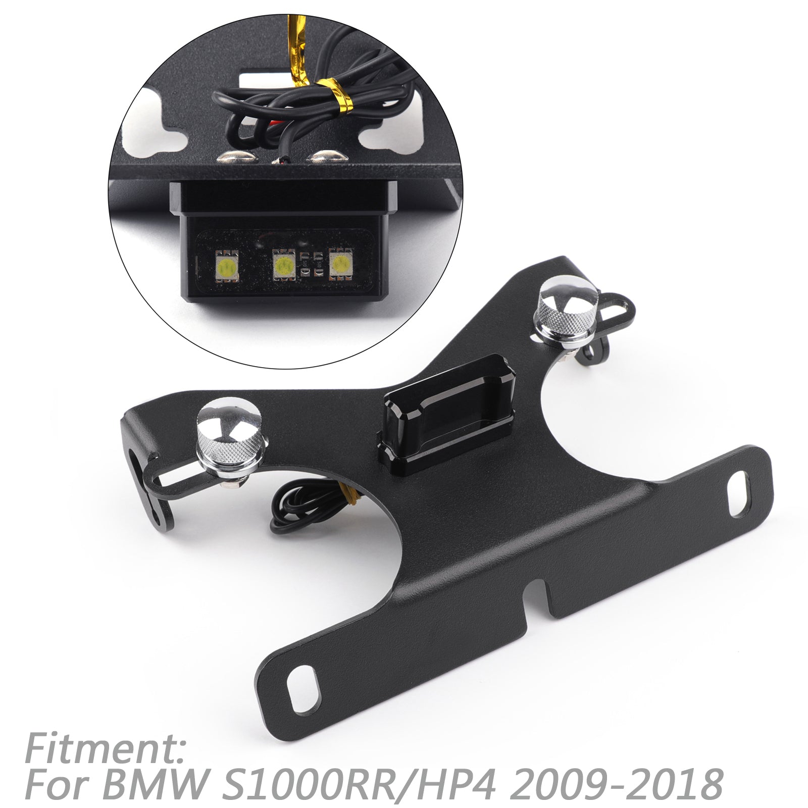 CNC License Plate Bracket Number Holder Plate LED For BMW S1000RR HP4 2009-2018 Generic