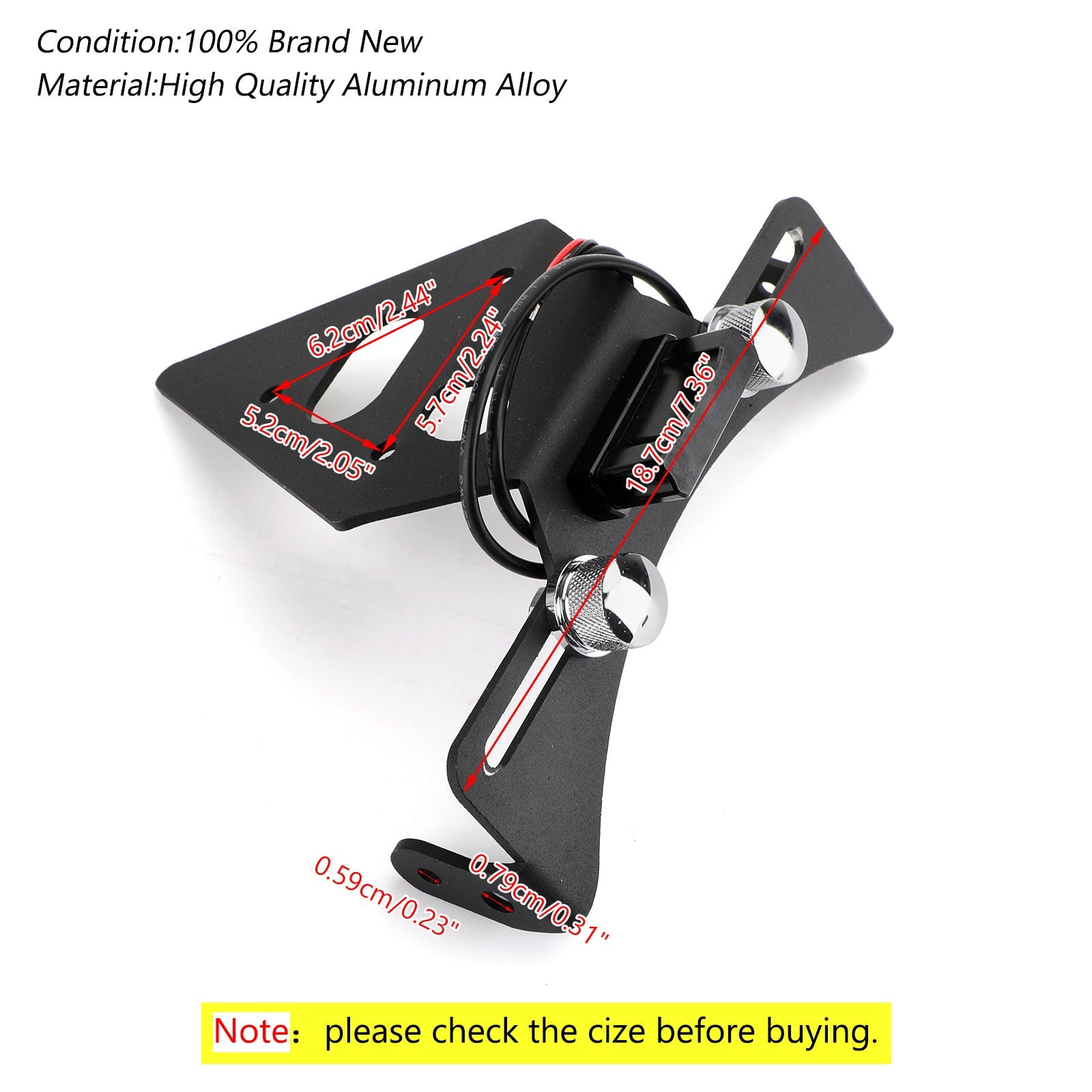 CNC License Plate Bracket Holder For Triumph Daytona & Street Triple 2013-2019 Generic