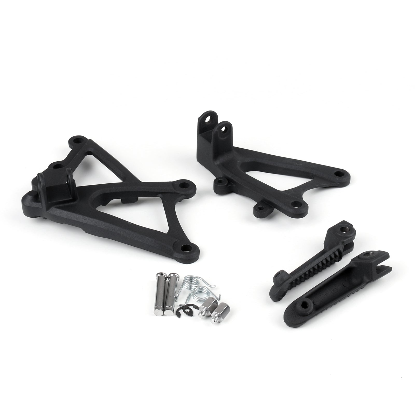 Juego de soportes de clavijas para reposapiés de conductor delantero para Yamaha YZF R1 2009-2011 negro genérico