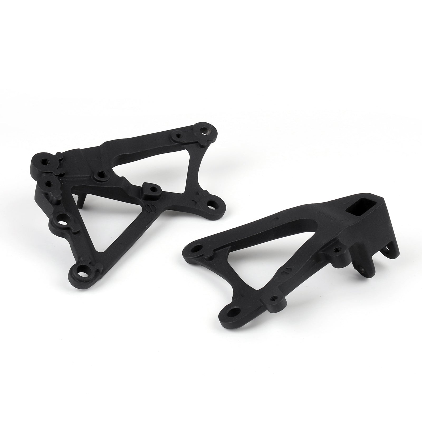 Juego de soportes de clavijas para reposapiés de conductor delantero para Yamaha YZF R1 2009-2011 negro genérico