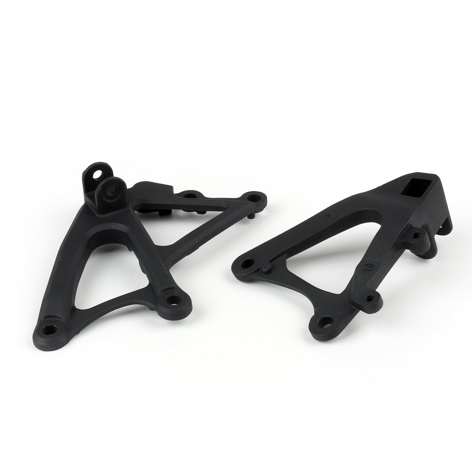 Juego de soportes de clavijas para reposapiés de conductor delantero para Yamaha YZF R1 2009-2011 negro genérico