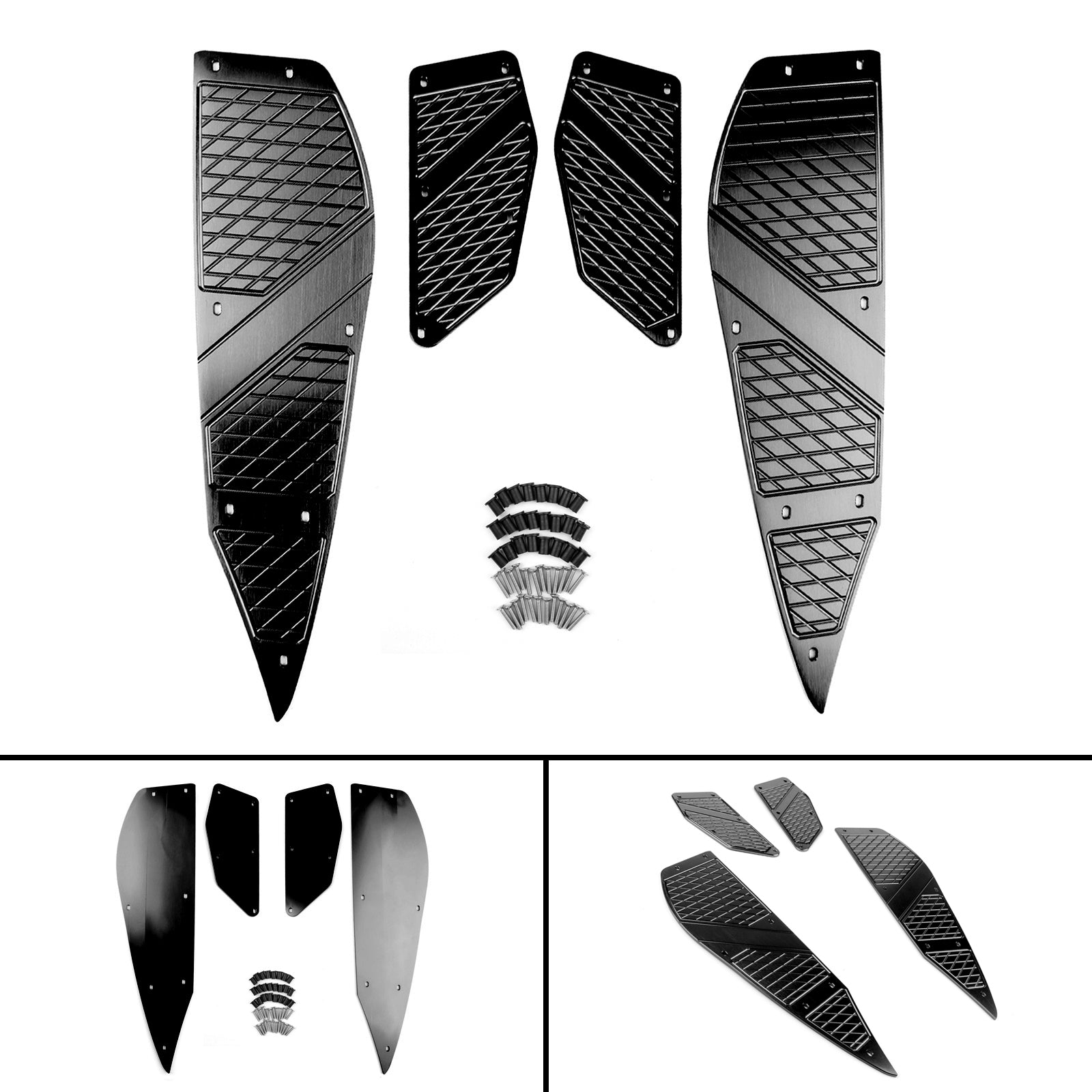 Placa de clavija de pie reposapiés cubierta de alfombrilla para Yamaha XMAX 300 2017-2018 genérico