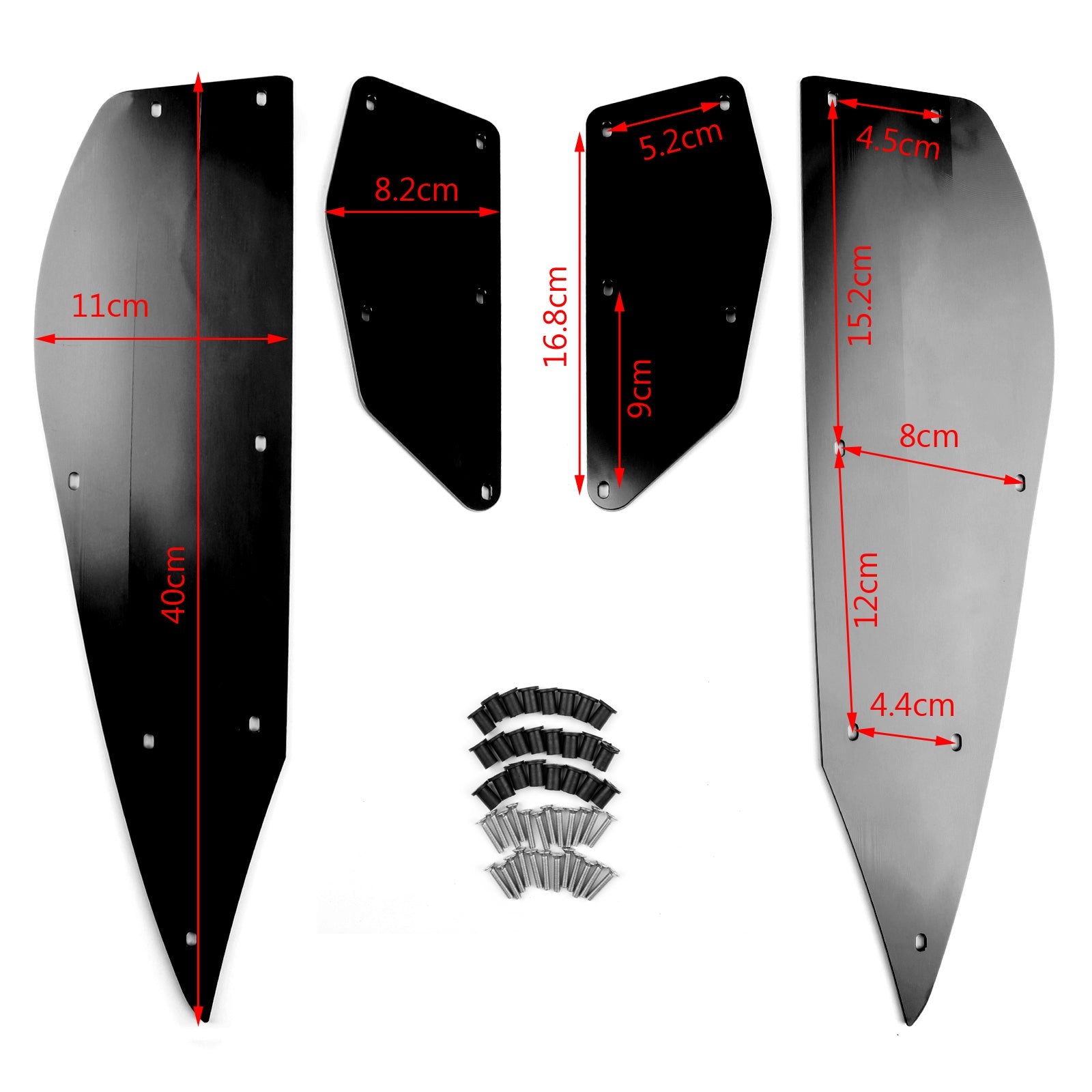 Placa de clavija de pie reposapiés cubierta de alfombrilla para Yamaha XMAX 300 2017-2018 genérico