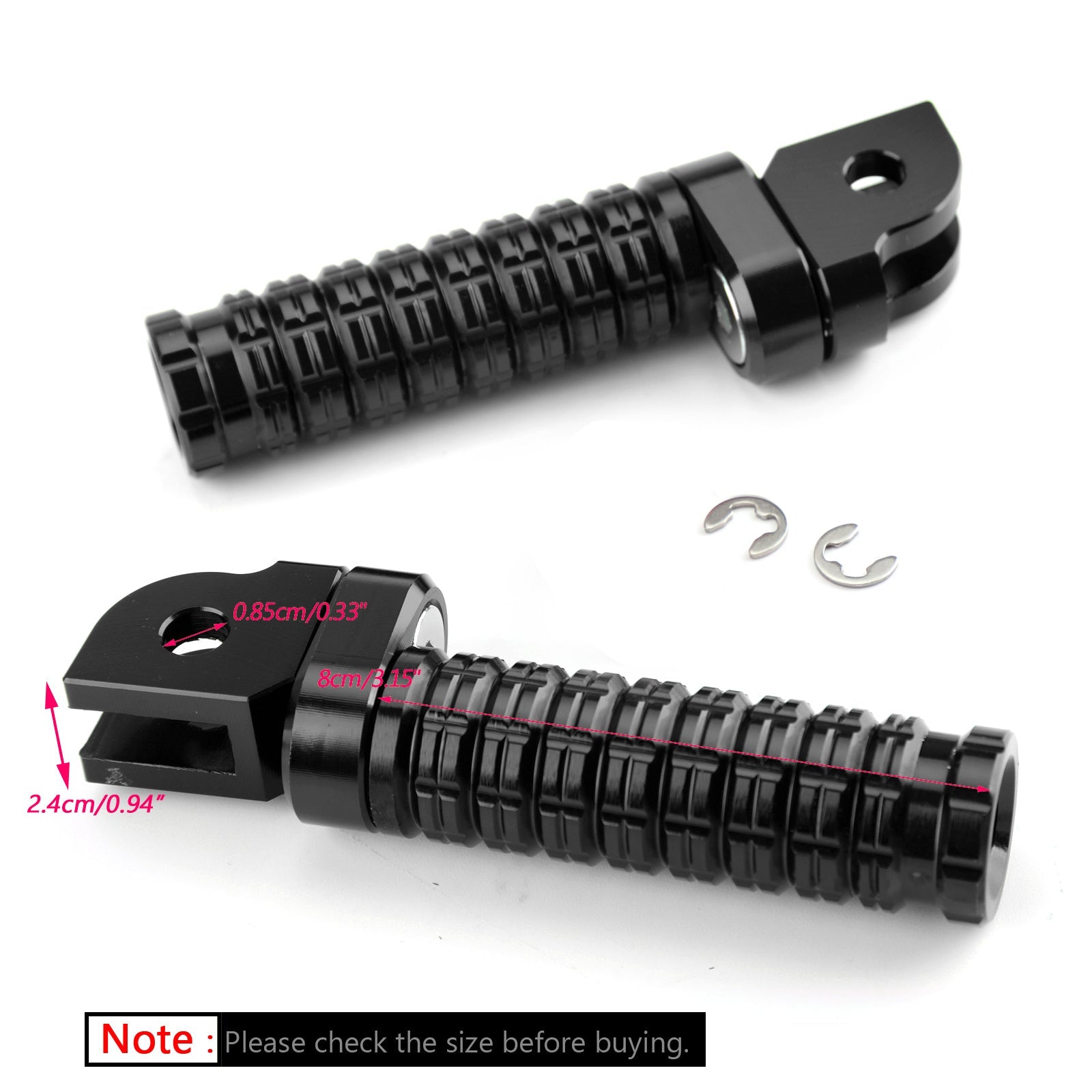 Front Footpegs For Yamaha MT/FZ07 MT/FZ09 FZ-6 For Yamaha YZF R3 R6 R25 R1 Generic