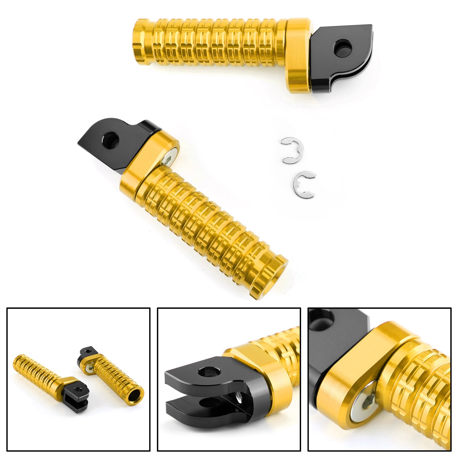 Front Footpegs For Yamaha MT/FZ07 MT/FZ09 FZ-6 For Yamaha YZF R3 R6 R25 R1 Generic