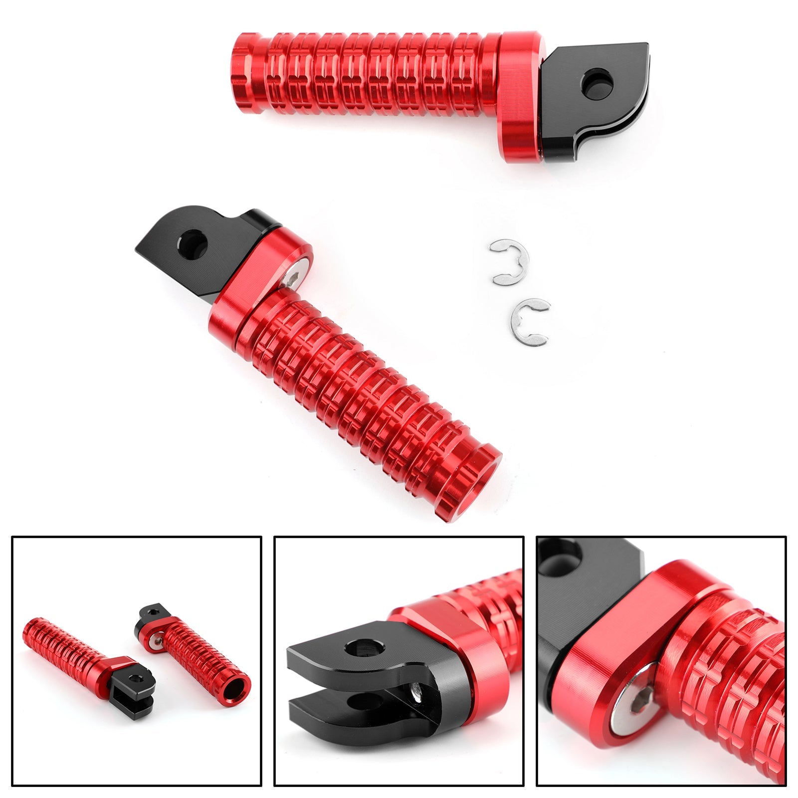 Front Footpegs For Yamaha MT/FZ07 MT/FZ09 FZ-6 For Yamaha YZF R3 R6 R25 R1 Generic