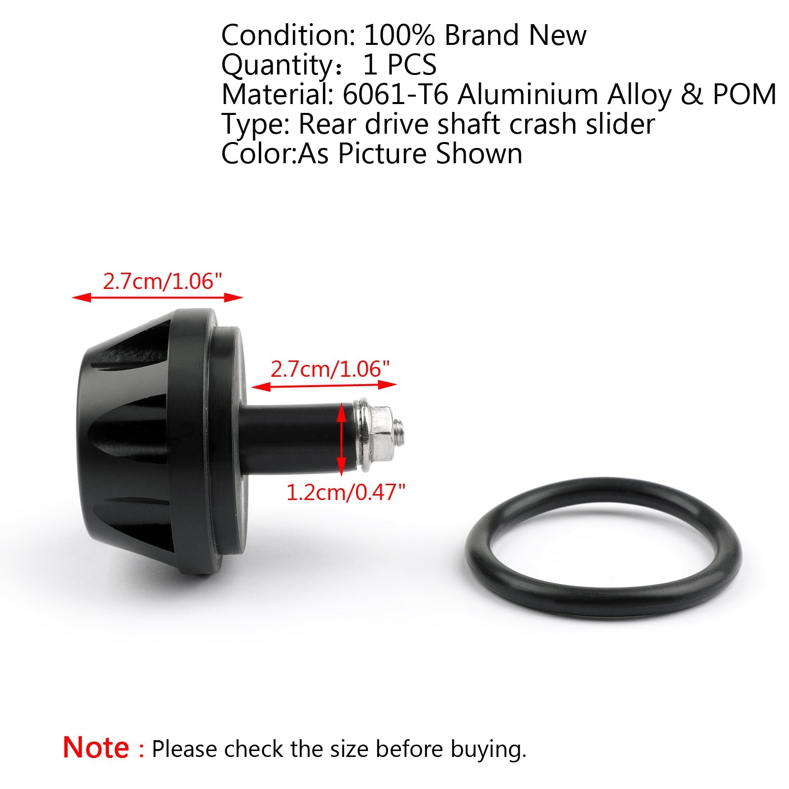 Rear Drive Housing Cardan Crash Slider Protector For BMW R1200GS LC ADV 13-17 Generic