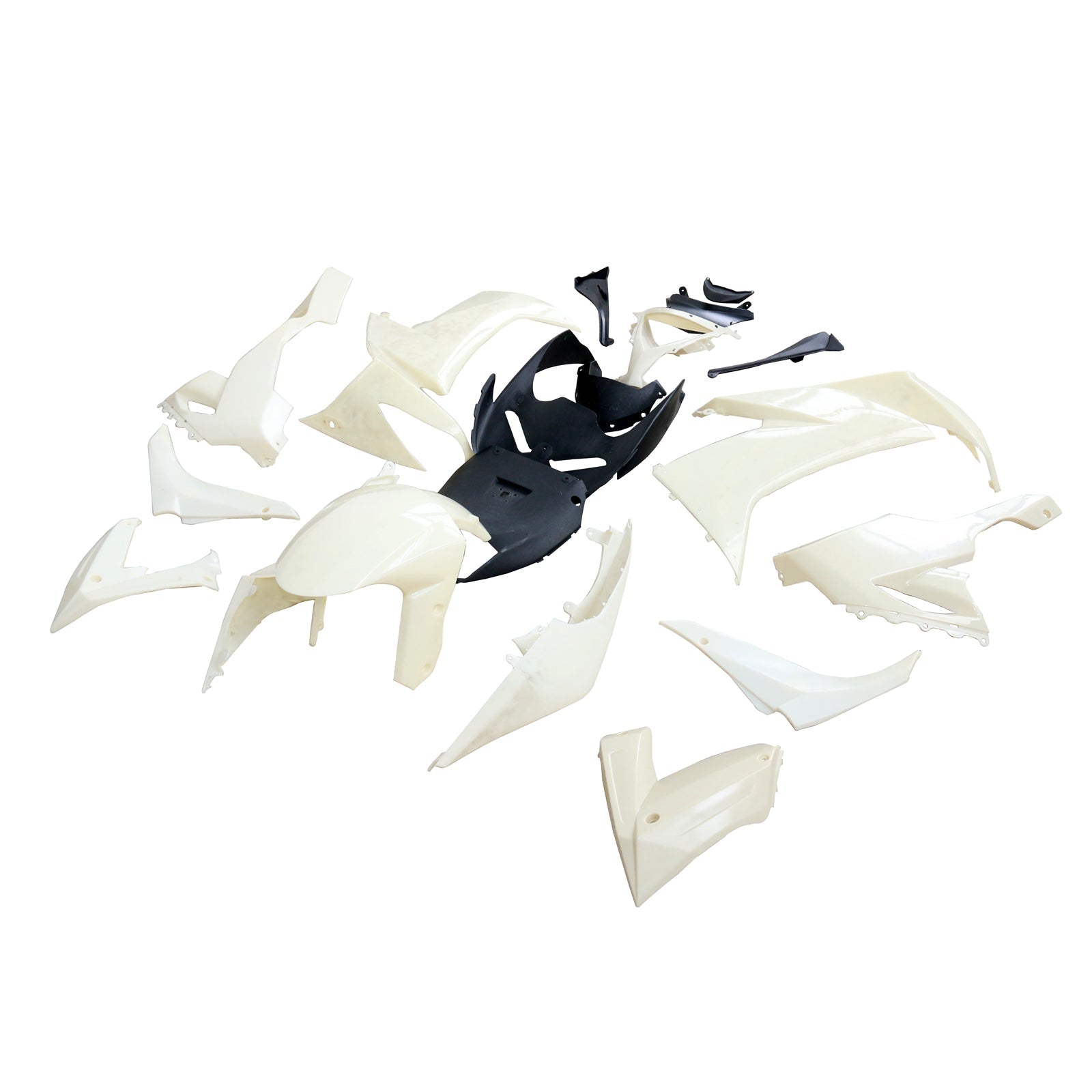 Fairings 2008-2010 Kawasaki ZX10R Primal only Unpainted Generic
