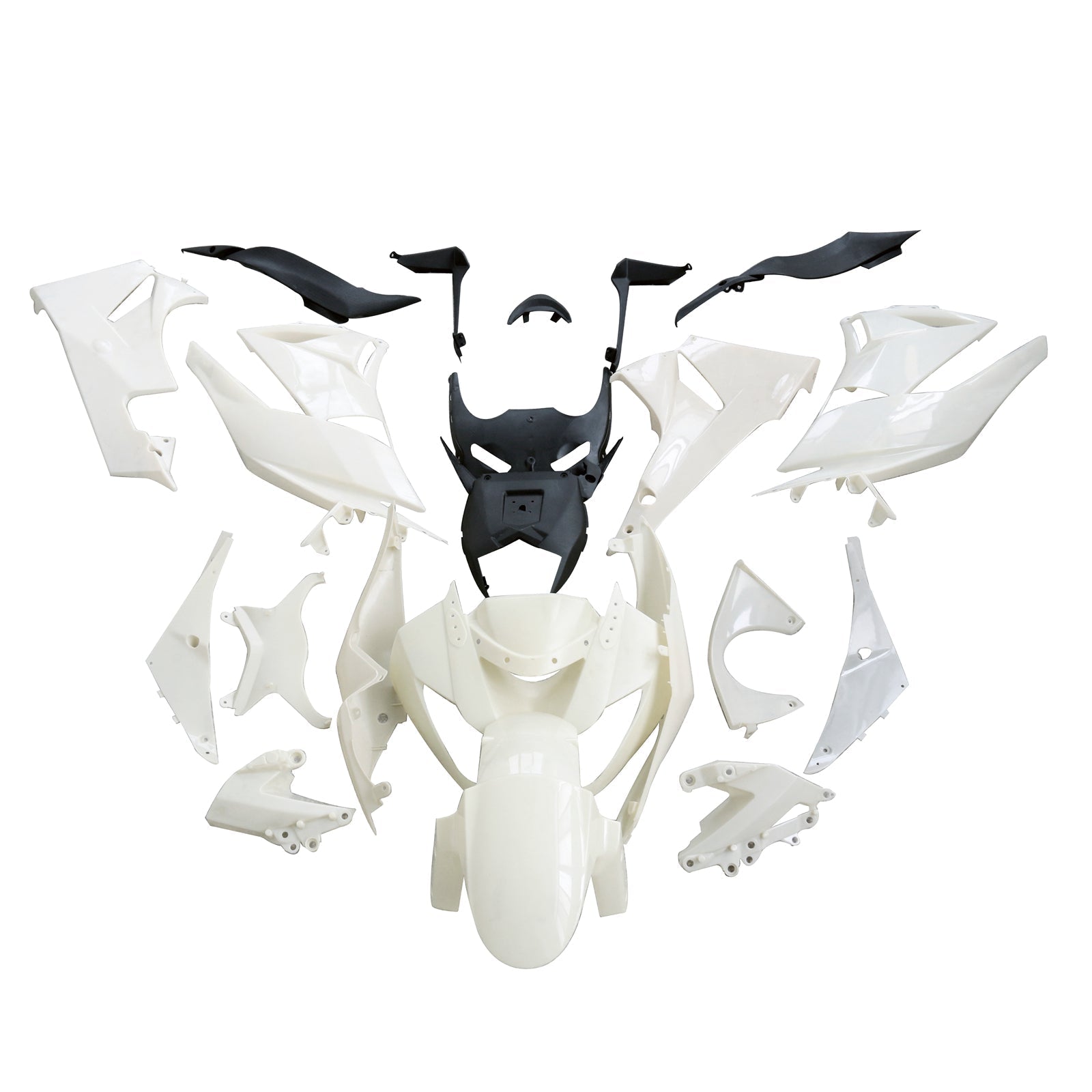 2009-2012 Fairings Kawasaki ZX6R ZX636 Ninja Primal only Unpainted Generic