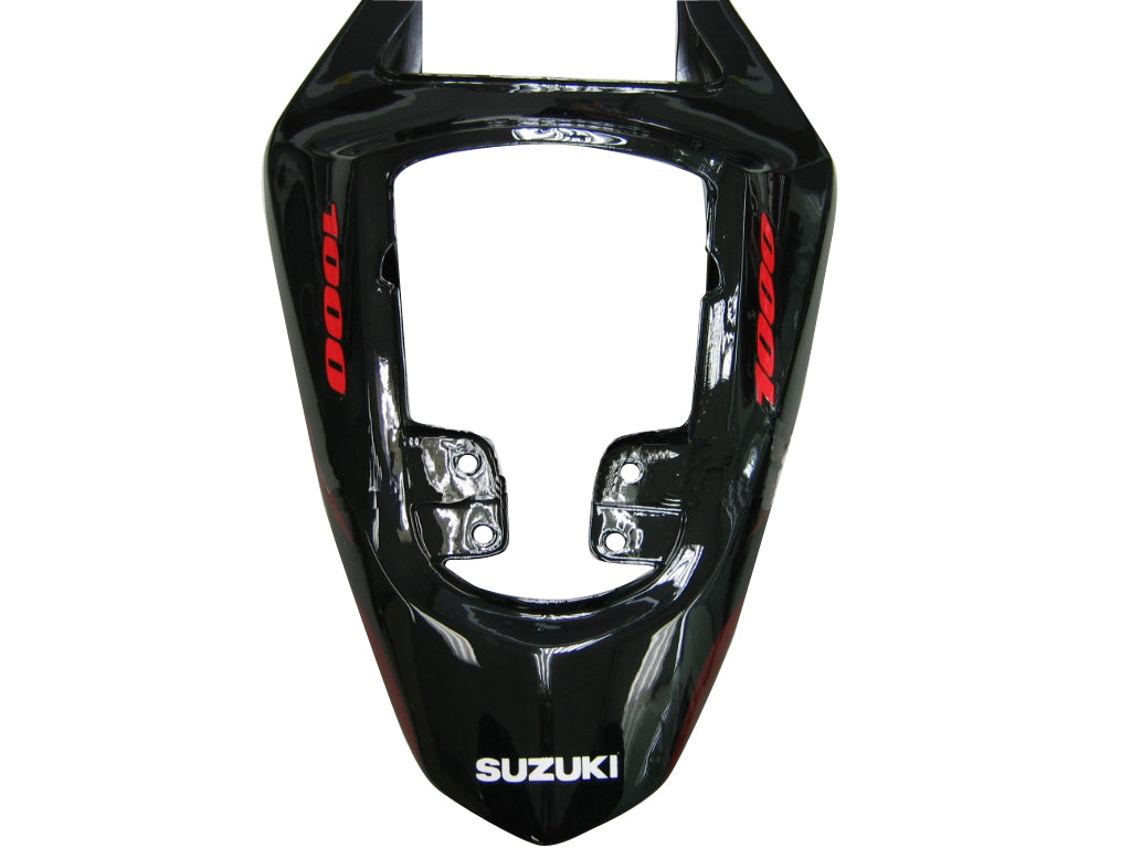 Carenados 2003-2004 Suzuki GSXR 1000 Negro y Rojo Llama Suzuki Genérico