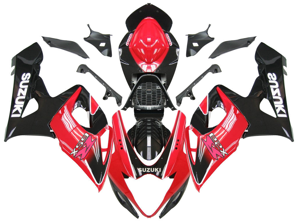 Fairings 2005-2006 Suzuki GSXR 1000 Black and Red GSXR Generic