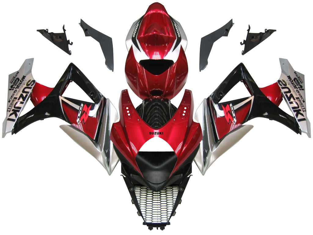Fairings 2007-2008 Suzuki GSXR 1000 Red Cherry & Black GSXR Generic