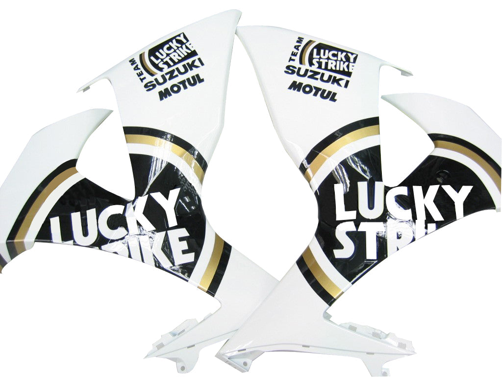 Fairings 2009-2016 Suzuki GSXR 1000 White Black Gold Lucky Strike Generic