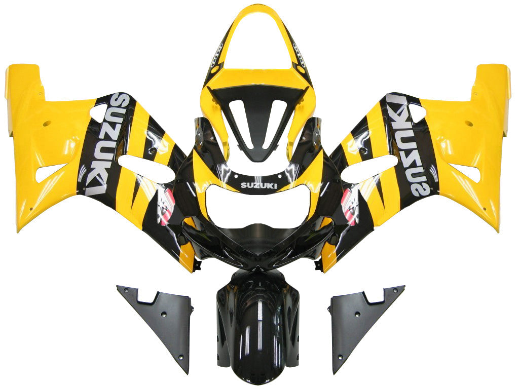 Fairings 2001-2003 Suzuki GSXR 600 Yellow Black GSXR Generic