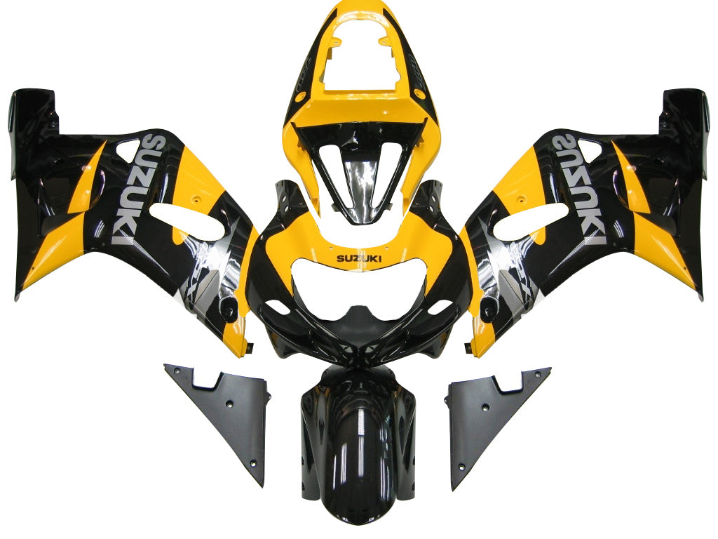 Fairings 2001-2003 Suzuki GSXR 600 Black & Yellow GSXR Generic