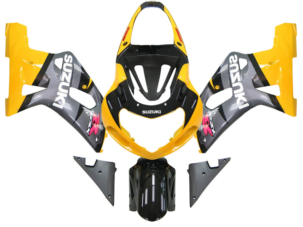 Fairings 2001-2003 Suzuki GSXR 600 Silver & Yellow GSXR Generic