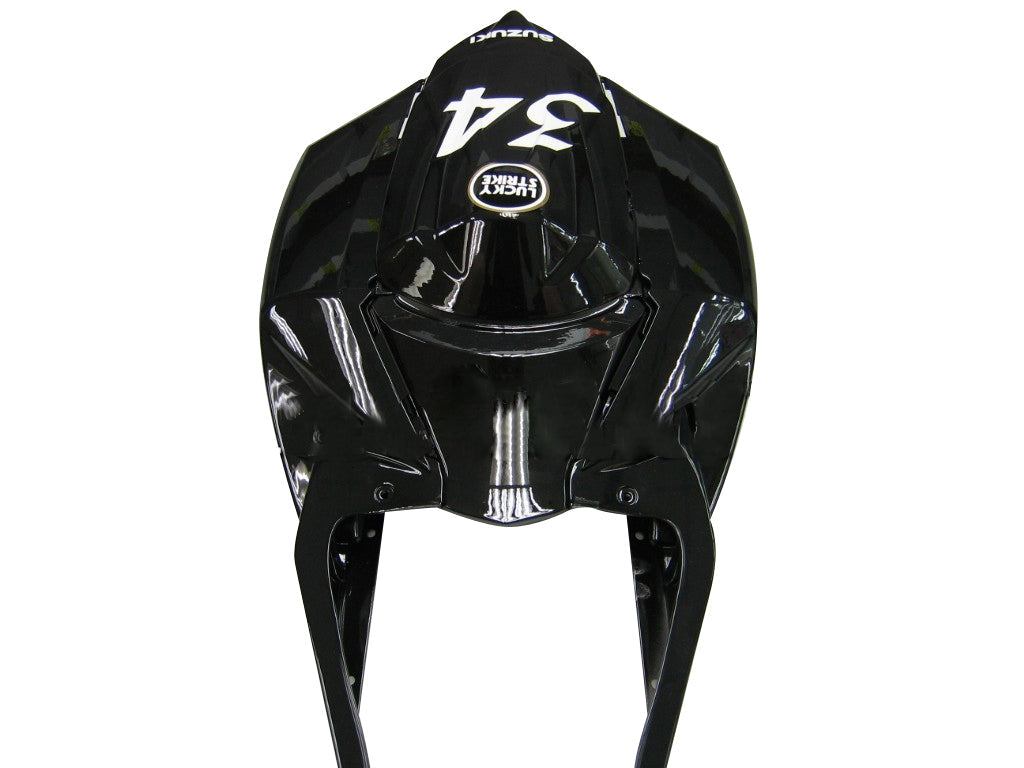 Carenados 2008-2010 Suzuki GSXR 600 750 Blanco Negro Lucky Strike Genérico