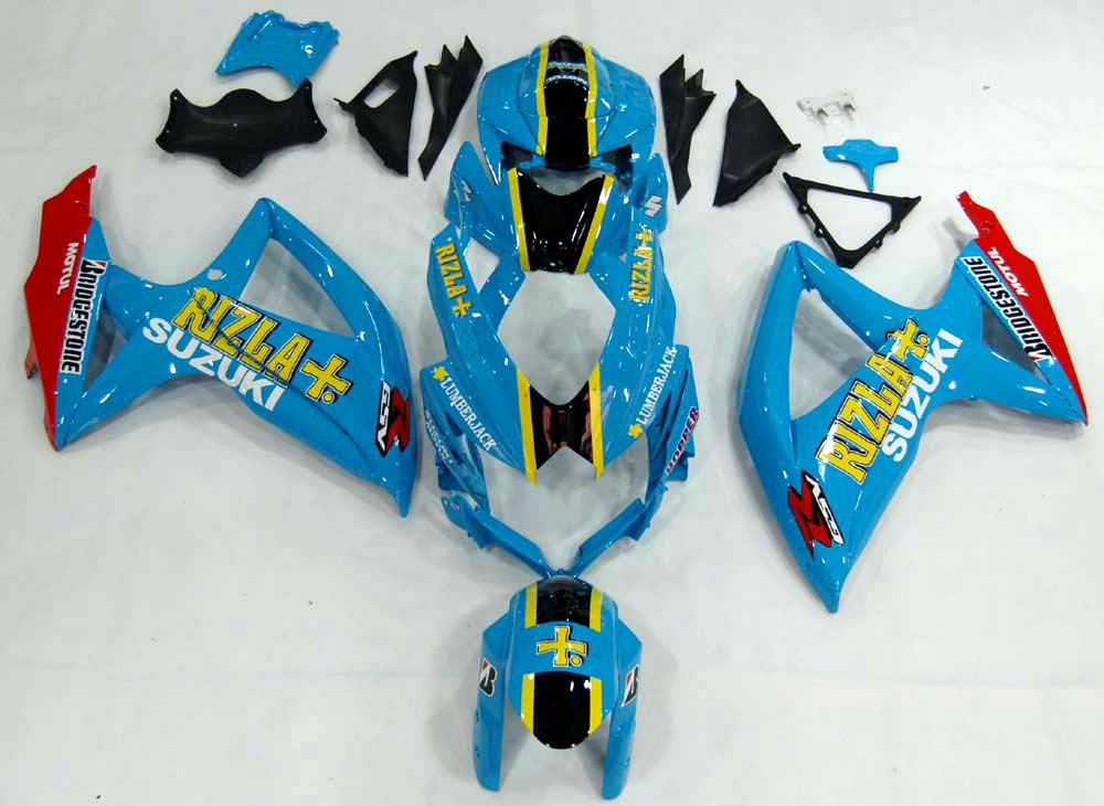 Fairings 2008-2010 Suzuki GSXR 600 750 Blue Yellow Rizla Generic