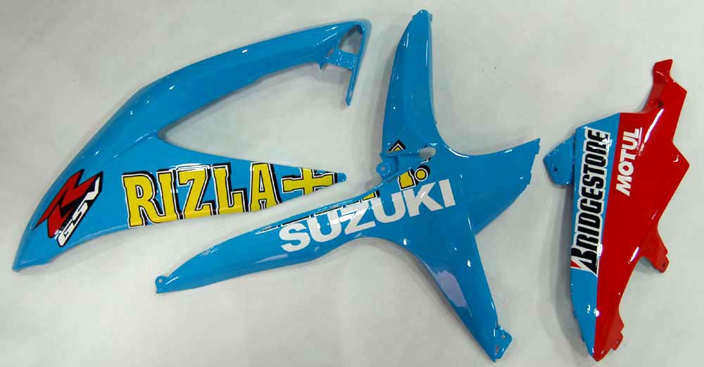 Fairings 2008-2010 Suzuki GSXR 600 750 Blue Yellow Rizla Generic