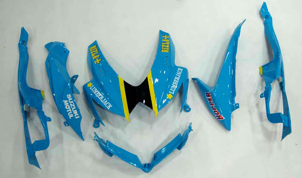 Fairings 2008-2010 Suzuki GSXR 600 750 Blue Yellow Rizla Generic