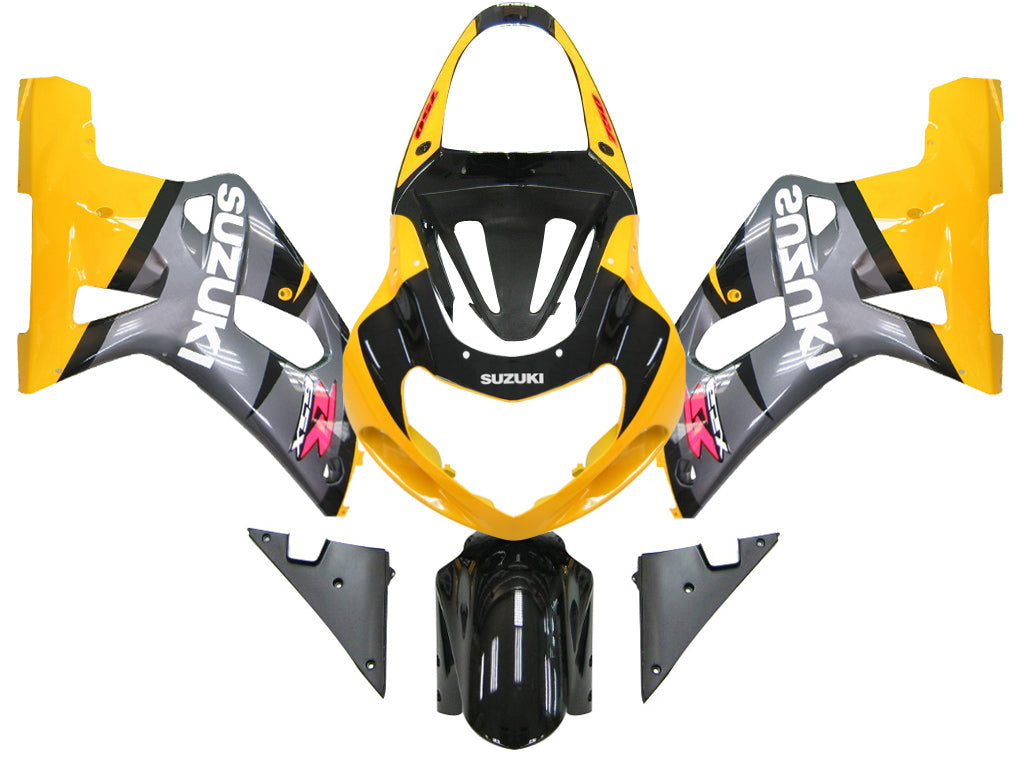Carenados 2001-2003 Suzuki GSXR 750 Amarillo Plata GSXR Genérico