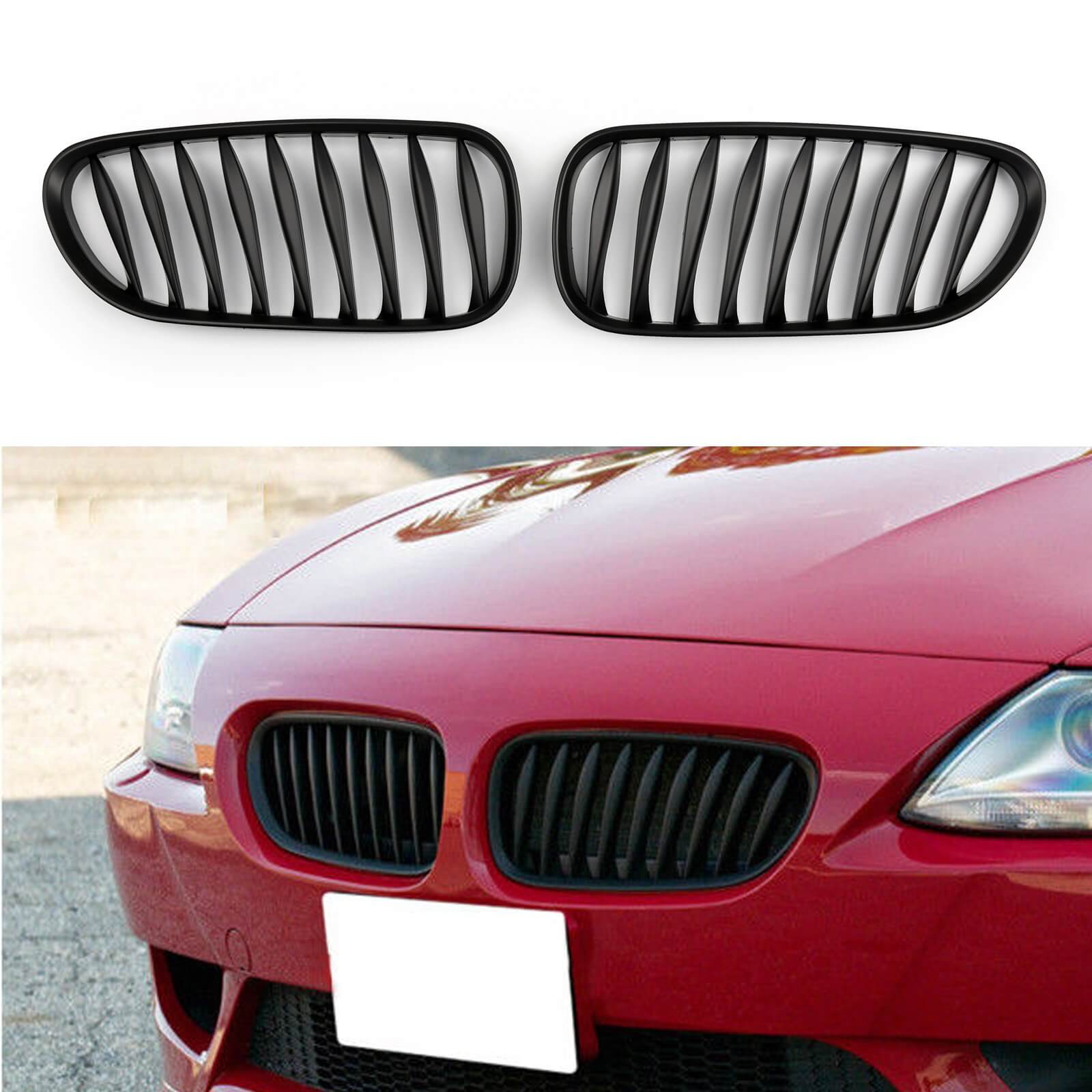 BMW Grille 2x Parachoques delantero Sport Kidney Grill para BMW Z4 E85 E86 2003-2008 Genérico