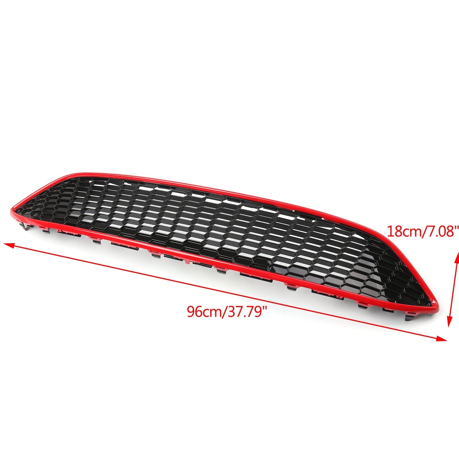 Front Bumper Grille ABS Gloss Black Honeycomb For Ford Focus (2015-16) Generic
