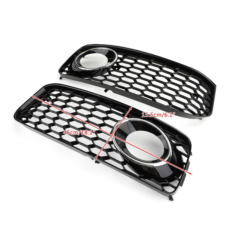 L+R Fog Light Grill Grille With Trim For Audi A5 S-Line S5 B8 RS5 2008-2012 Generic
