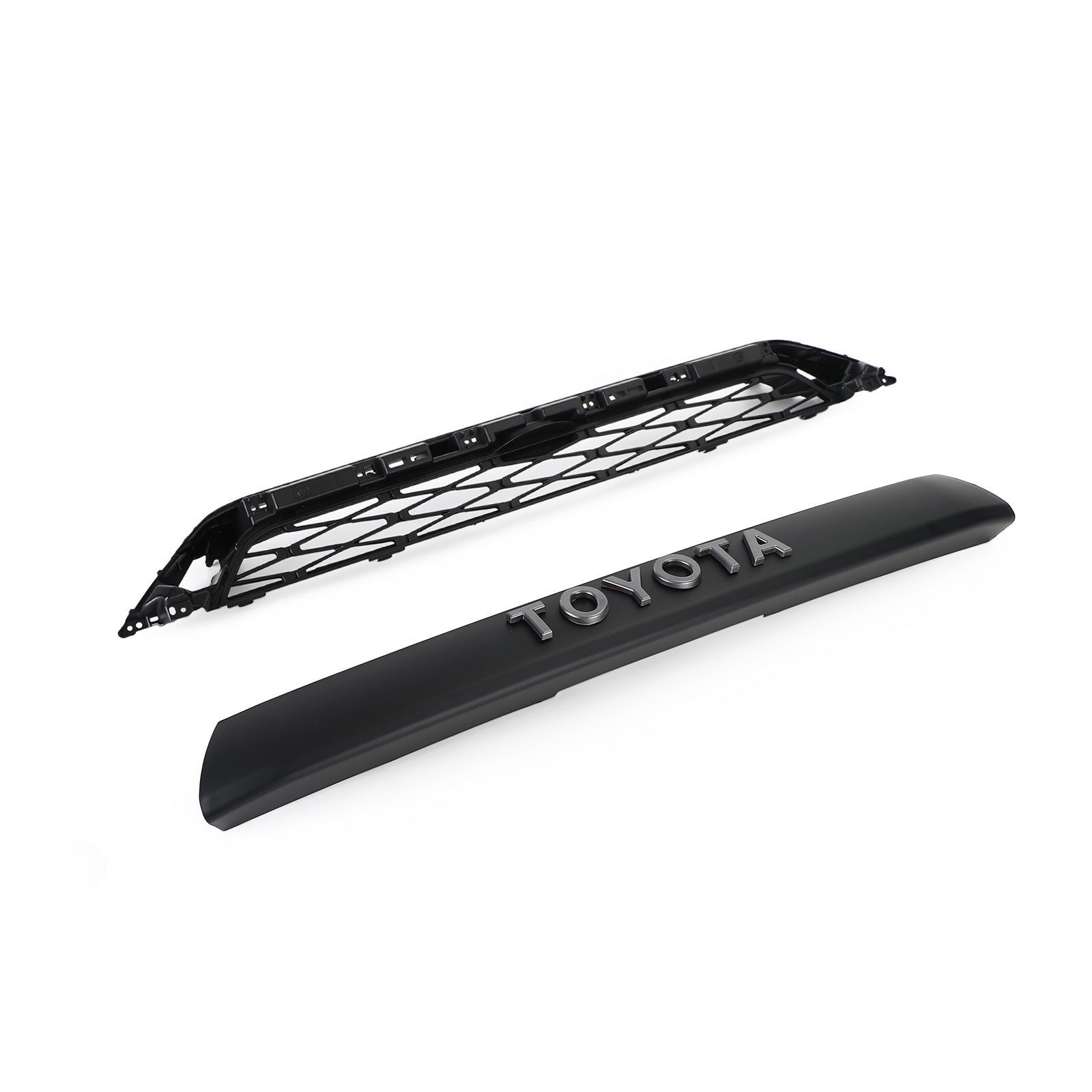 Toyota 4Runner 2020-2024 TRD PRO Black 2 Piece Front Bumper Grille Grill Generic