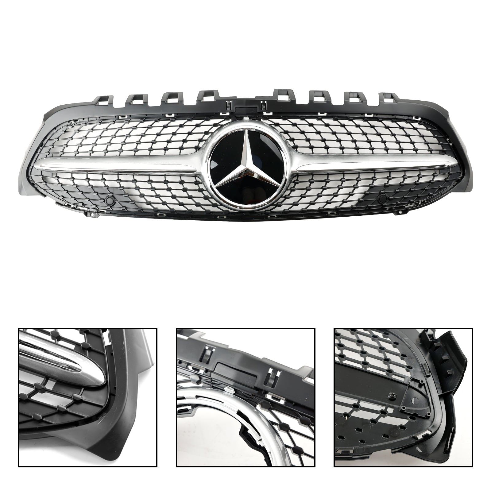 Benz A-Class W177 2019-2023 Black Diamond Front Bumper Grill Grille