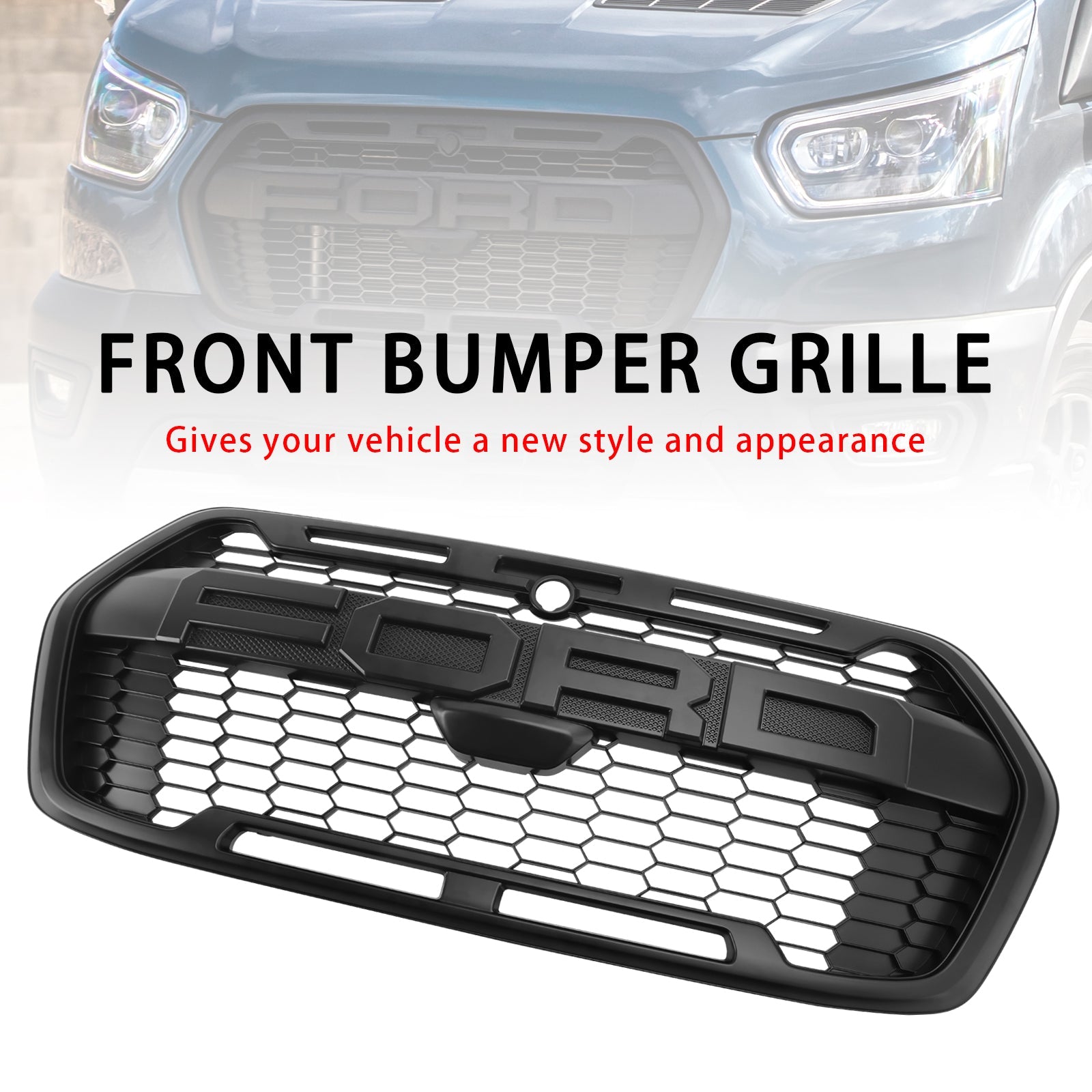 Ford Transit MK8 Trail 2019-Onwards Raptor Style Front Bumper Grille 2467809