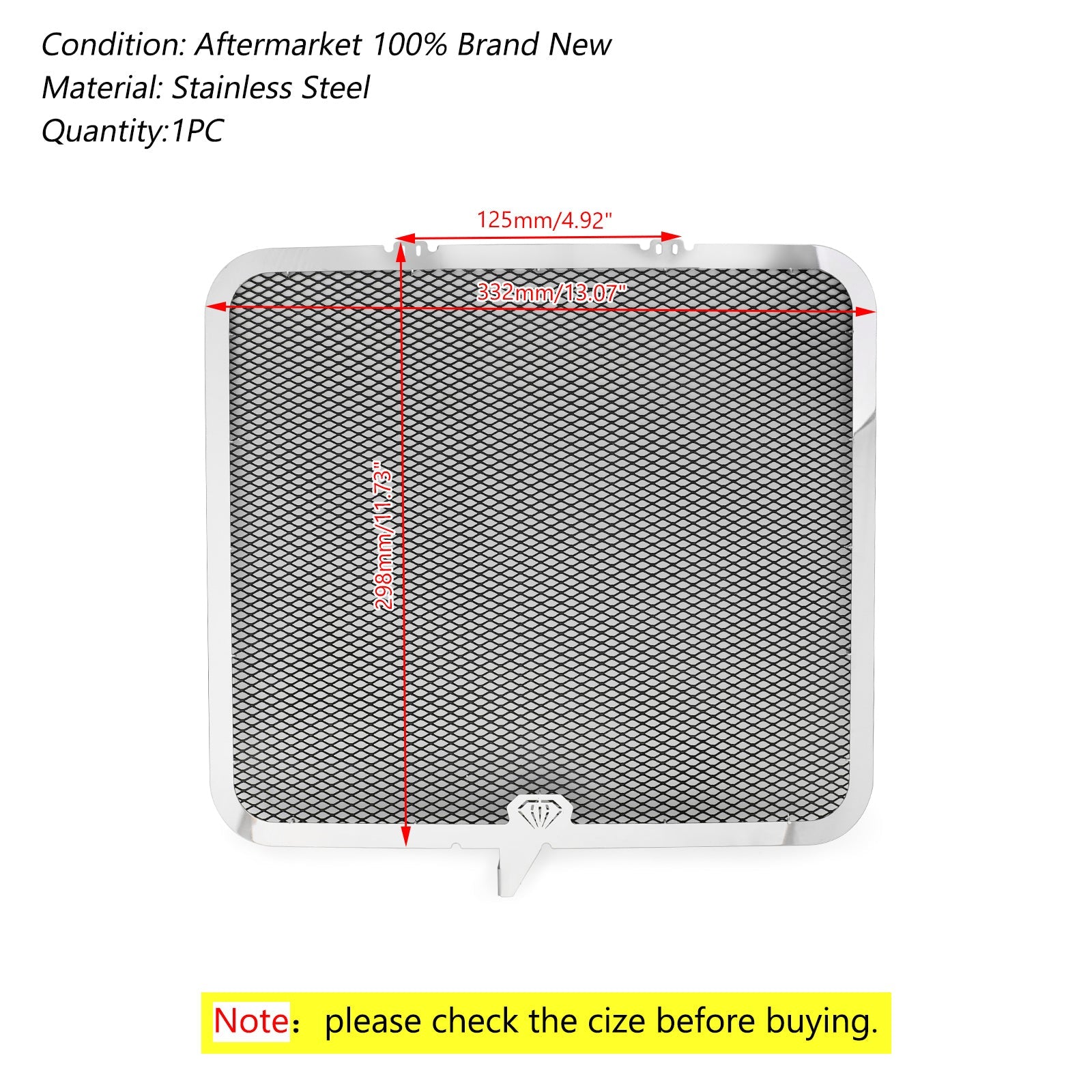 Radiator Guard Protector Cover For Kawasaki Ninja ZX-6R ZX6R ZX636 ZX600 13-18 Generic