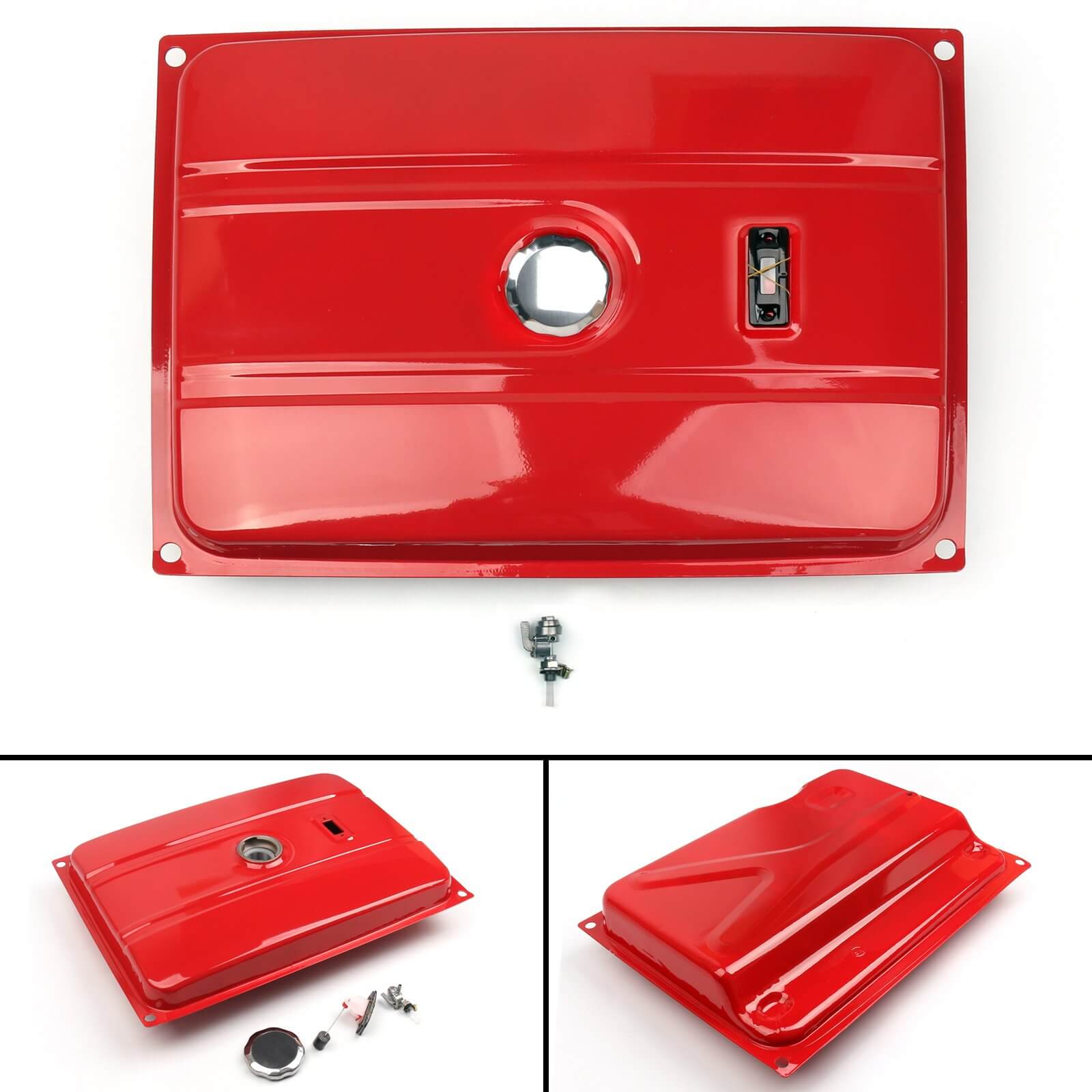 Gas Tank 7 Gallon Universal Secondary Fuel Tank Generator Petcock Filter Gauge Cap