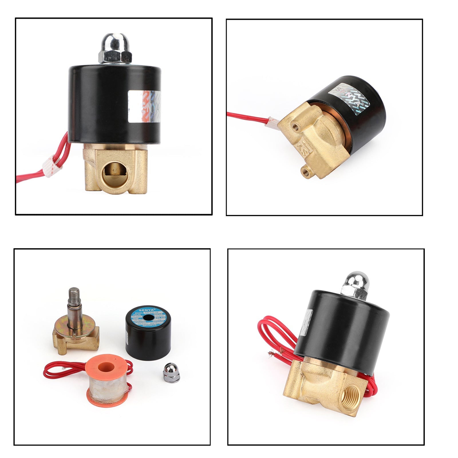 1/4인치 DC 12V 황동 상시 닫힘 전기 솔레노이드 밸브 BSP 가스 물 공기 N/C
