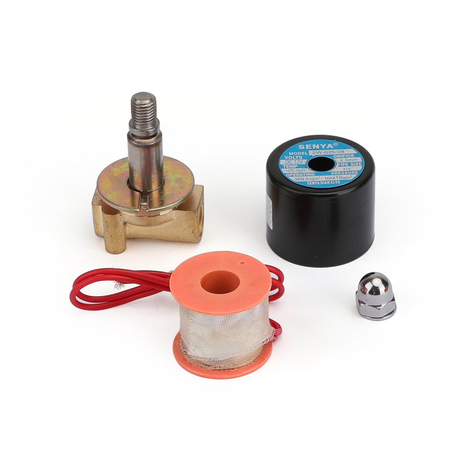 1/4인치 DC 12V 황동 상시 닫힘 전기 솔레노이드 밸브 BSP 가스 물 공기 N/C