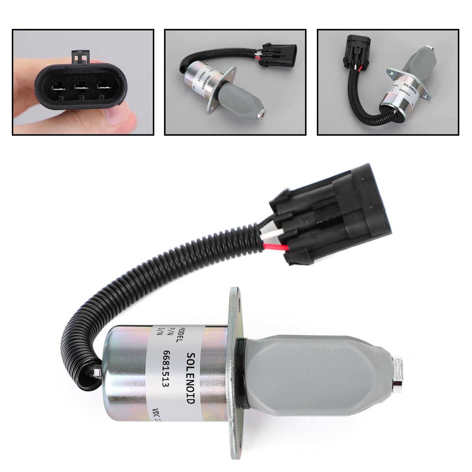 Bobcat 굴삭기 325 328 331 334 연료 차단 솔레노이드 6681513 12V용