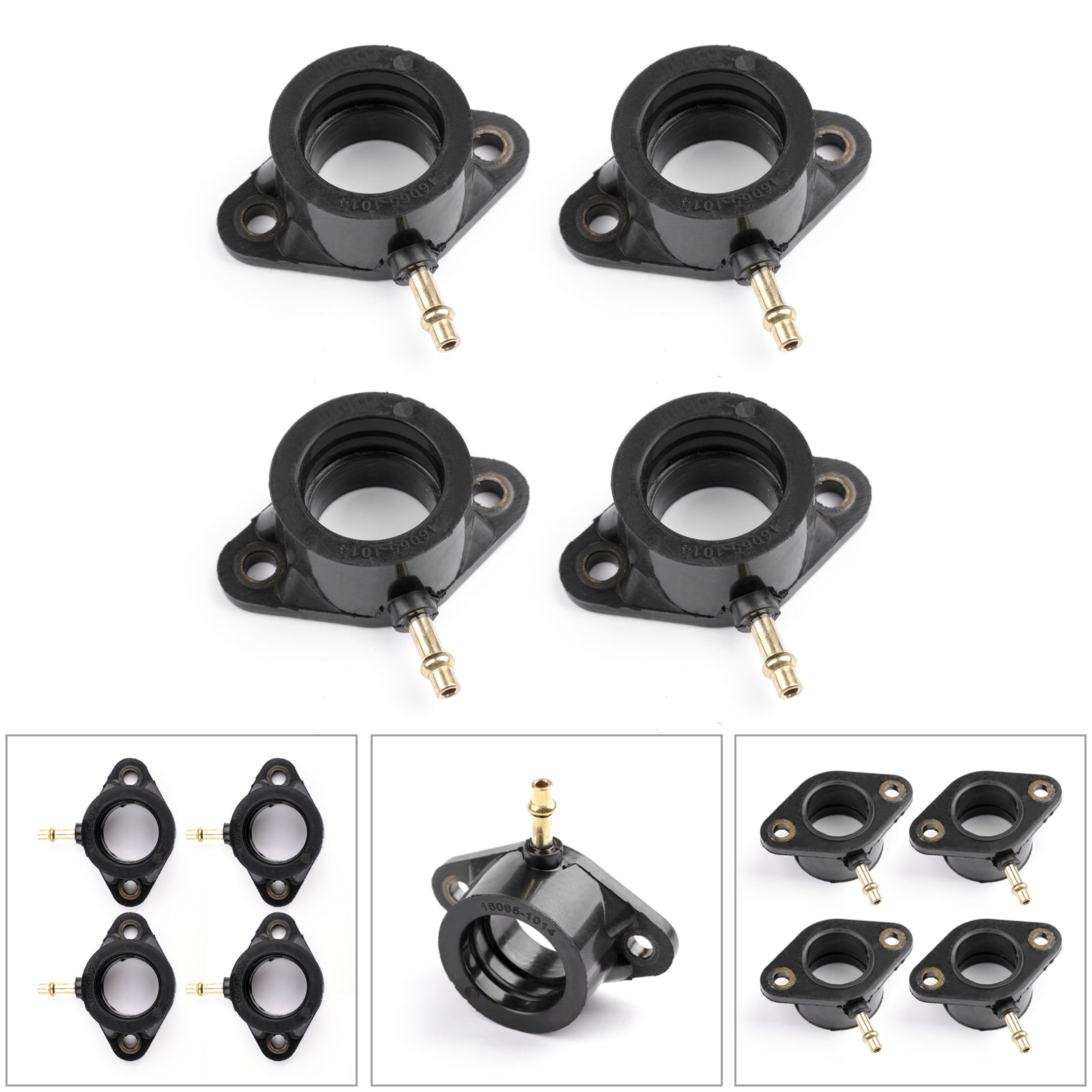 4x Carb Intake Manifold Boots For Kawasaki Z400J KZ500B KZ550 Ltd 16065-1014 Generic