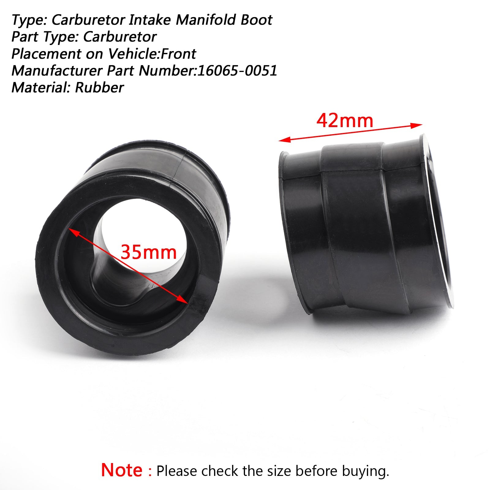 Intake Carburetor Boot For Kawasaki Ninja 250R EX250 K8F 2008-2009 Generic