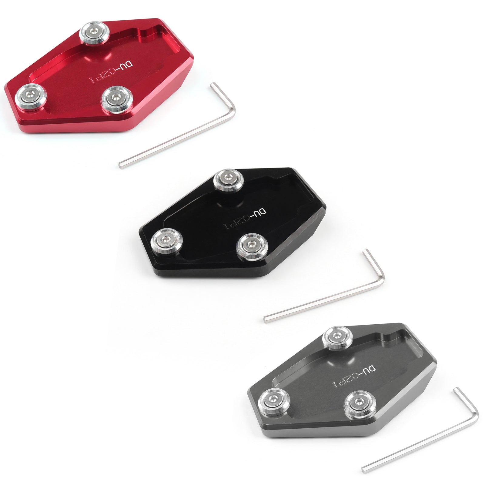 INFINAUTO Motorcycle Kickstand Pad – Heavy-Duty Aluminum Alloy Plate For Stability On Any Terrain