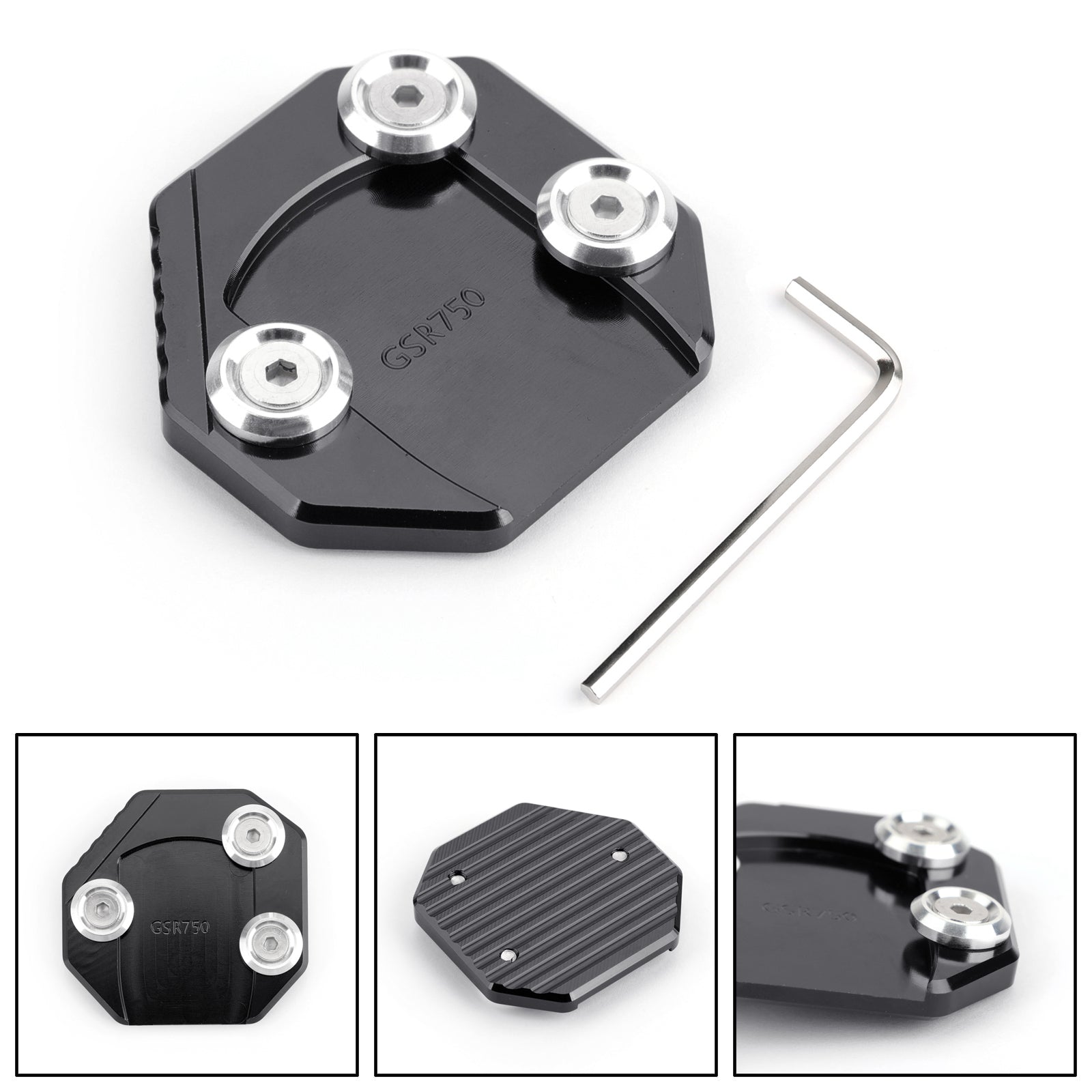 Placa de Extensión de Caballete Lateral Para Suzuki GSR 750 11-15 GSX-S1000/F 15-16 Genérico